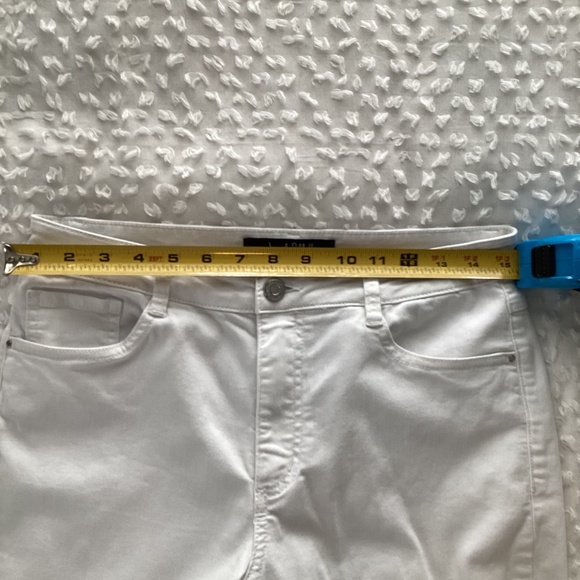 M24 Joseph Ribkoff White Jeans, Pantacourt Droit Straight Crop, 10 Floral cutout - Picture 9 of 10